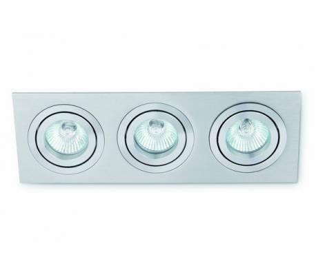 Aplique de aluminio ADO Cromo ambiente halógeno de pared