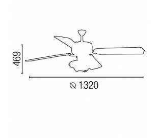 Ventilador de techo con luz modelo Asinara