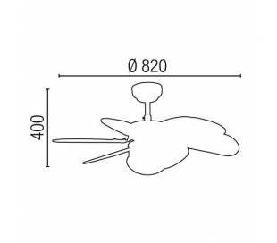 Ventilador de techo con luz modelo Asinara