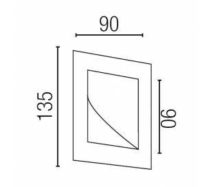 Aplique de aluminio ADO Cromo ambiente halógeno de pared