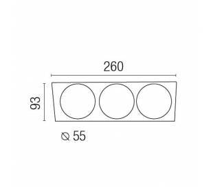 Aplique de aluminio ADO Cromo ambiente halógeno de pared
