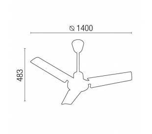 Ventilador de techo con luz modelo Asinara