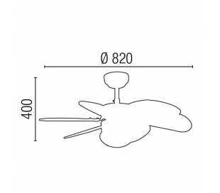 Ventilador de techo con luz modelo Asinara