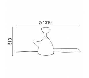 Ventilador de techo con luz modelo Asinara