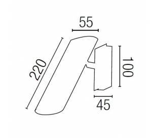 Aplique de aluminio ADO Cromo ambiente halógeno de pared