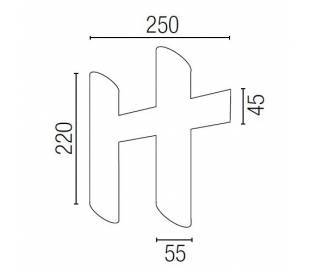 Aplique de aluminio ADO Cromo ambiente halógeno de pared
