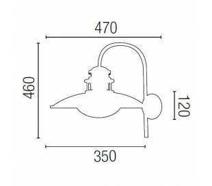 Aplique de aluminio ADO Cromo ambiente halógeno de pared