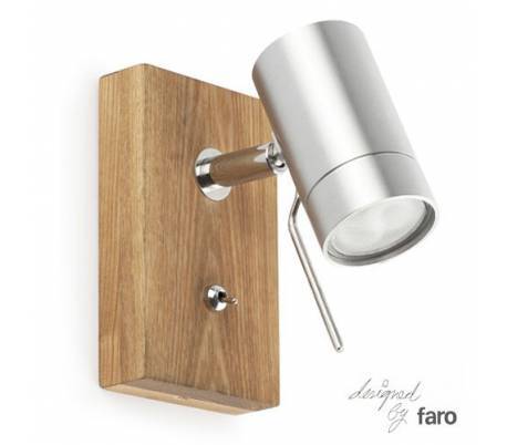 Aplique de aluminio ADO Cromo ambiente halógeno de pared