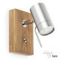 Aplique de aluminio ADO Cromo ambiente halógeno de pared
