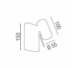 Aplique de aluminio ADO Cromo ambiente halógeno de pared