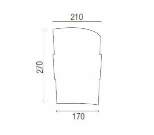 Aplique de aluminio ADO Cromo ambiente halógeno de pared