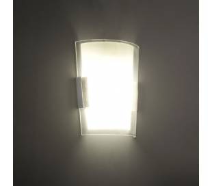 Aplique de aluminio ADO Cromo ambiente halógeno de pared