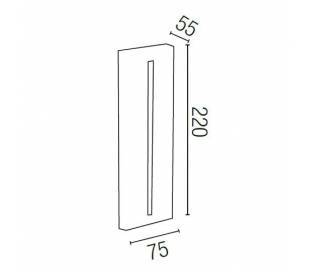Aplique de aluminio ADO Cromo ambiente halógeno de pared