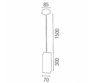 Aplique de aluminio ADO Cromo ambiente halógeno de pared