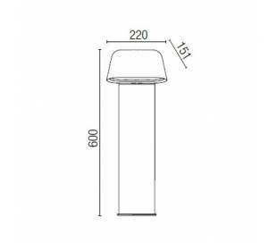 Aplique de aluminio ADO Cromo ambiente halógeno de pared