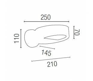 Aplique de aluminio ADO Cromo ambiente halógeno de pared