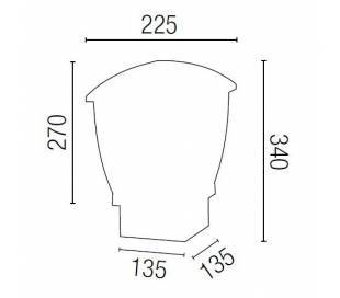 Aplique de aluminio ADO Cromo ambiente halógeno de pared