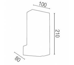Aplique de aluminio ADO Cromo ambiente halógeno de pared