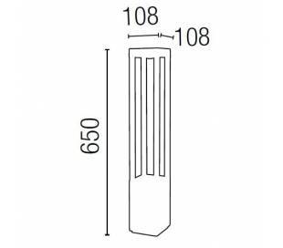 Aplique de aluminio ADO Cromo ambiente halógeno de pared