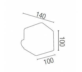 Aplique de aluminio ADO Cromo ambiente halógeno de pared
