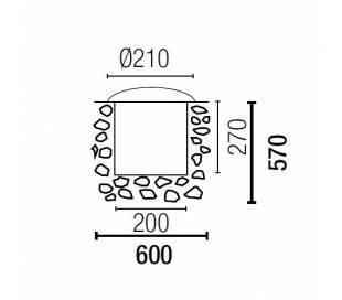 Aplique de aluminio ADO Cromo ambiente halógeno de pared