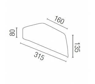 Aplique de aluminio ADO Cromo ambiente halógeno de pared