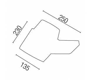 Aplique de aluminio ADO Cromo ambiente halógeno de pared