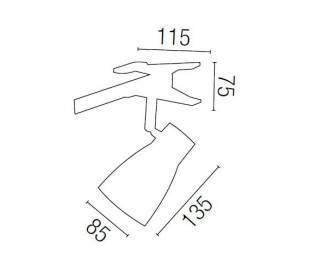Aplique de aluminio ADO Cromo ambiente halógeno de pared
