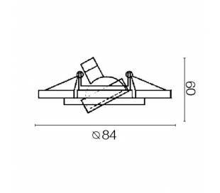 Aplique de aluminio ADO Cromo ambiente halógeno de pared