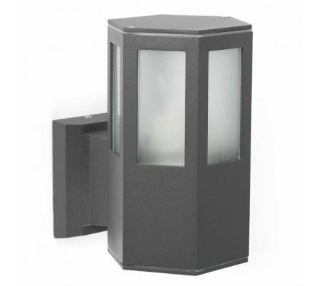 Wandleuchte aus Aluminiumdruckguss, dunkelgrau - LONG