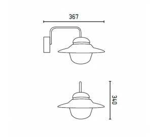 Wandleuchte aus Aluminiumdruckguss, weiß - SAIL-1