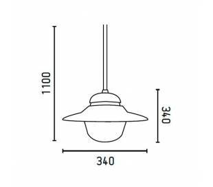 Pendelleuchte E27 aus Aluminiumdruckguss, weiß - SAIL-2
